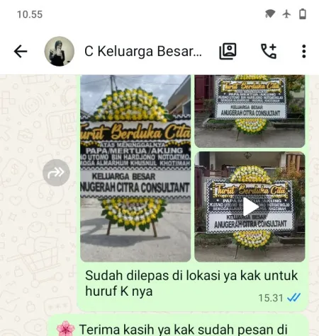 Pengiriman Papan Bunga Duka Pondok Pucung